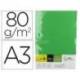 PAPEL COLOR LIDERPAPEL DIN A3 80 GR VERDE INTENSO PAQUETE DE 500 HOJAS