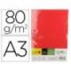 PAPEL COLOR LIDERPAPEL DIN A3 80 GR ROJO INTENSO PAQUETE DE 500 HOJAS