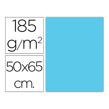 Cartulina Guarro azul cielo 500 x 650 mm 185 g/m2