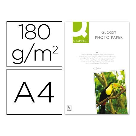 Q-Connect Foto Glossy 180 g/m2 Din A4