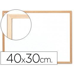 Pizarra Blanca de Melamina con marco de madera 40x30 Q-Connect
