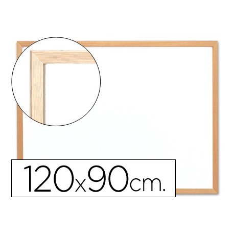 Pizarra Blanca de Melamina con marco de madera 120x90 Q-Connect