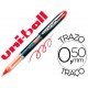 Rotulador-bolígrafo roller Uni-Ball rojo UB-205 Vision 0,4 mm.