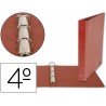 Carpeta marca Liderpapel 4 anillas 25 mm carton cuero cuarto
