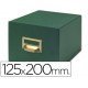 Fichero Liderpapel tela verde 500 fichas N.4 tamaño 125x200 mm.