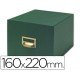 Fichero Liderpapel tela verde 1000 fichas N.5 tamaño 160x220 mm.
