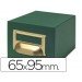 Fichero Liderpapel tela verde 1000 fichas N.1 tamaño 65x95 mm.