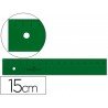Regla faber castell de 15 cm plastico verde.