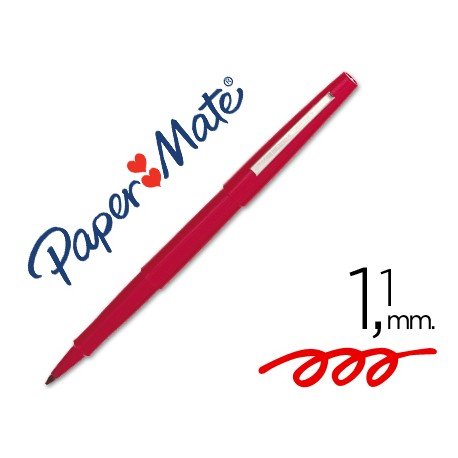 Rotulador Papermate flair original punta fibra rojo