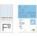 Recambio liderpapel Folio 80 hoja 60g/m2 cuadro 4 mm con margen y con 4 taladros.