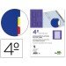 Separador liderpapel plastico juego de 5 separadores cuarto 11 taladros