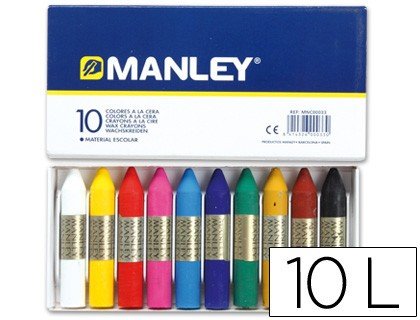 Lápices cera blanda Manley 15 unidades 