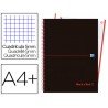 Cuaderno Oxford Ebook 4 DIN A4+ Negro y Rojo 120 hojas Tapa Plastico Cuadricula 5 mm